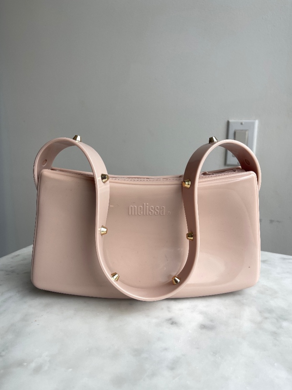 Melissa Pink Baguete Studs Bag